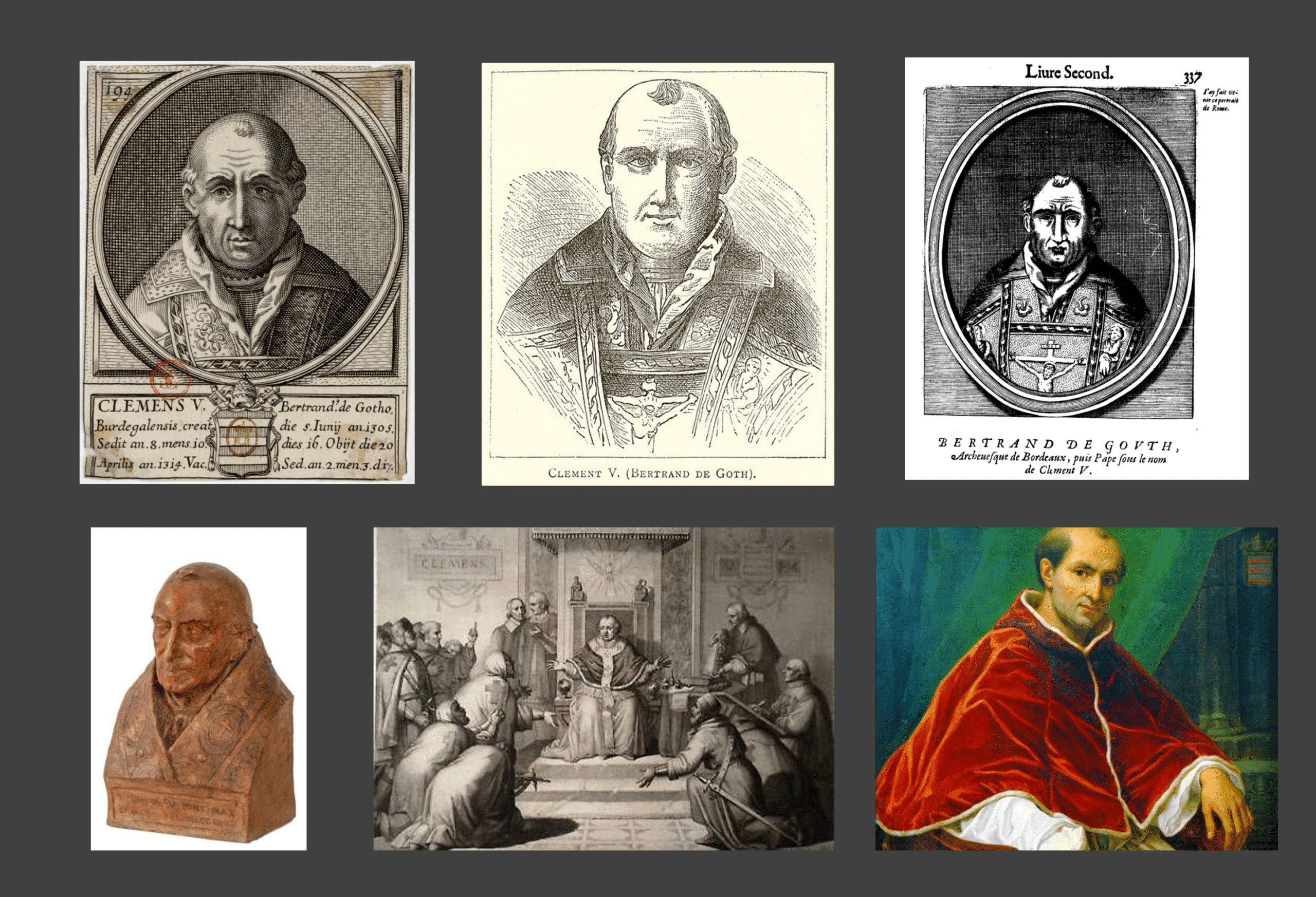 Images du pape avignonnais CLEMENT V