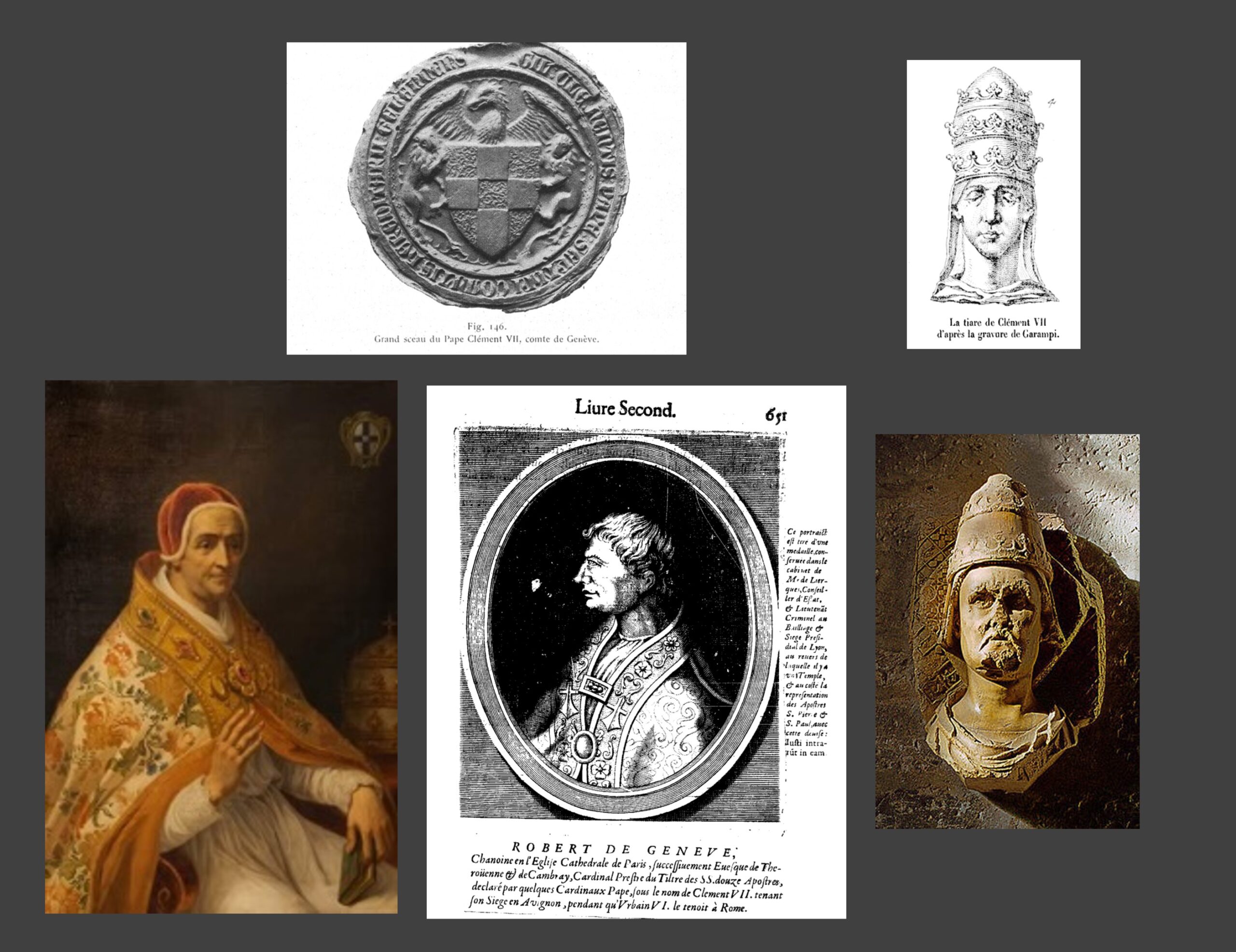Images de l'anti-pape avignonnais CLEMENT VII
